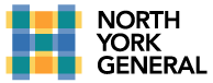 Logo of North York General featuring a colorful square pattern, illustrating SysAid's ITSM service integration expertise. - SysAid
