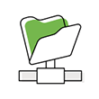 Green shirt icon symbolizes SysAid's ITSM efficiency, with a white tag representing seamless asset management. - SysAid