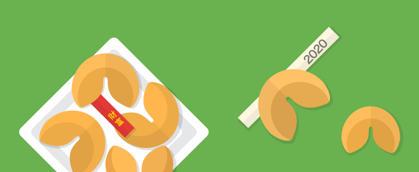 Illustration of fortune cookies labeled "ITSM Trends 2020," symbolizing SysAid's insight into emerging ITSM developments. - SysAid