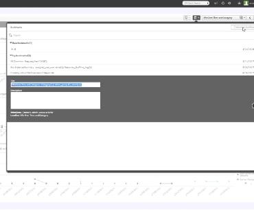 Setting a Bookmark in BI Analytics