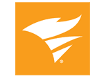 Orange square with a white flying bird shape, symbolizing SysAid's seamless ITSM integration for efficient service desk solutions. - SysAid