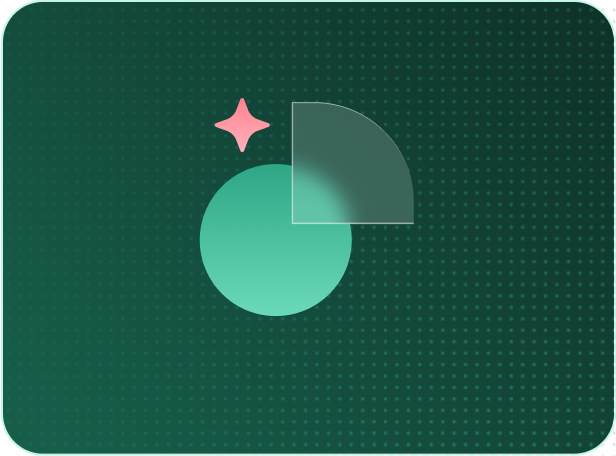 Green abstract shapes on a dotted background, symbolizing SysAid’s Help Desk system streamlining IT support. - SysAid
