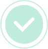 A green circle with a white check mark, symbolizing ITSM success and efficient processes with SysAid. - SysAid
