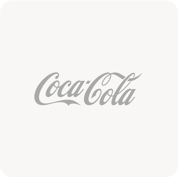 Coca-Cola logo in gray, exemplifying brand asset management with SysAid ITAM for streamlined IT resource tracking. - SysAid