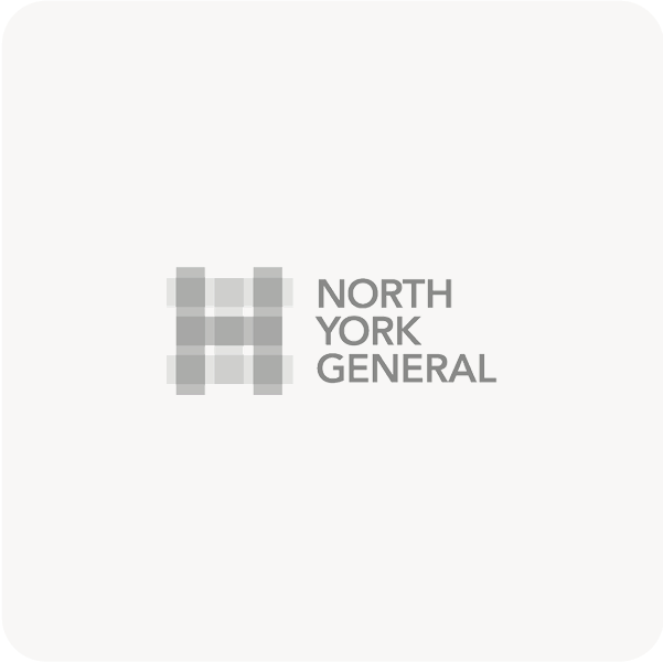 North York General logo beside text, reflecting healthcare ITSM solutions enabled by SysAid’s Service Desk platform. - SysAid