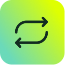 ITSM sync icon representing streamlined workflows in SysAid, on a green and yellow gradient background. - SysAid