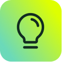 Light bulb icon on a green-yellow background symbolizes ITSM innovation and streamlined solutions with SysAid. - SysAid