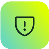ITSM security alert icon highlights SysAid’s proactive incident management capabilities on a green and yellow background. - SysAid