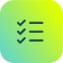 Checklist icon on green-yellow gradient, symbolizing ITSM task tracking and efficient Service Desk management. - SysAid