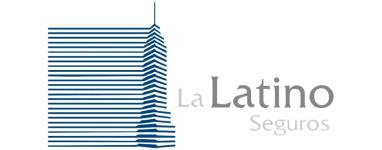 La Latino Seguros logo with blue building lines and gray text, reflecting ITSM reliability and SysAid service excellence. - SysAid