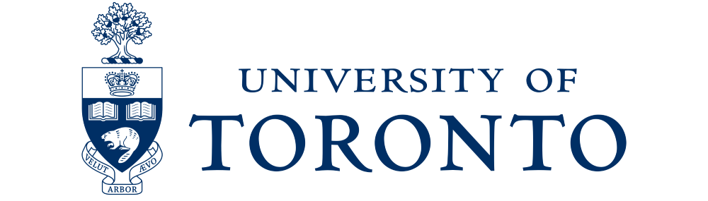 Logo of the university of toronto featuring a shield with symbolic elements and text, against a white background.