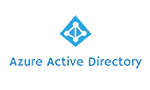Logo of azure active directory featuring a geometric blue figure and the text "azure active directory" on a green background.
