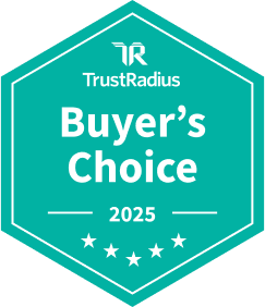 TrustRadius Buyer’s Choice 2025 badge, showcasing SysAid ITSM excellence and recognition in service management. - SysAid