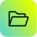 Open folder icon symbolizing efficient ITSM file management on SysAid’s green-yellow branded background. - SysAid