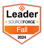 SourceForge Leader Fall 2024 badge showcasing SysAid as a top ITSM solution, with an orange and white shield design. - SysAid