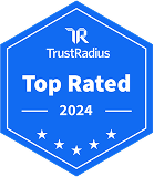 SysAid earns TrustRadius Top Rated 2024 badge, showcasing excellence in ITSM with five stars for service quality. - SysAid