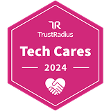 TrustRadius Tech Cares 2024 badge—SysAid recognized for positive impact in ITSM and service desk excellence. - SysAid