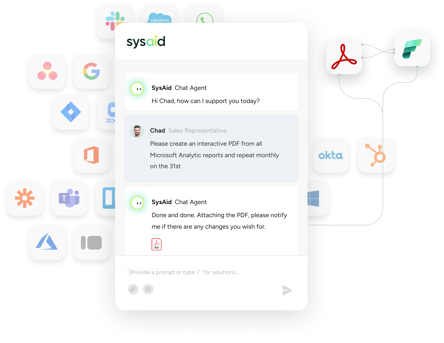 SysAid Chat Agent lot - SysAid
