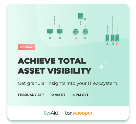 Webinar announcement "Farewell Cherwell": Switching to SysAid for AI-driven ITSM, January 30th at 11 AM ET and 5 PM CET. - SysAid