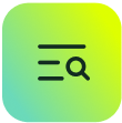 Magnifying glass icon on green-yellow background, representing ITSM search feature in SysAid’s Service Desk platform. - SysAid