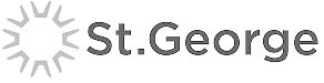 Circular sunburst icon left of gray "St. George" text symbolizing SysAid ITSM solutions on a white background. - SysAid