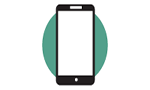 Smartphone illustration in a green circle, depicting SysAid’s ITSM mobile capabilities for efficient service management. - SysAid