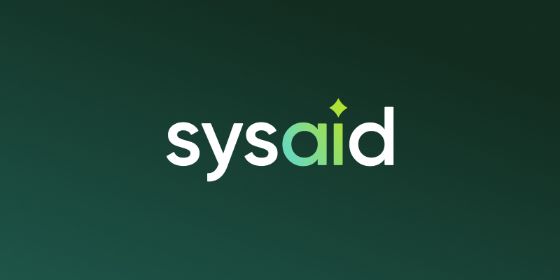 SysAid logo on dark green background, representing ITSM solutions for efficient service management. - SysAid
